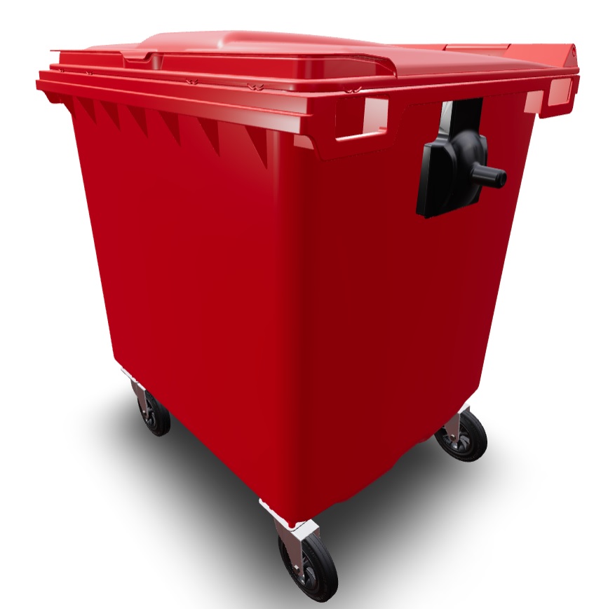 Контейнер червоного кольору 1100л. Contenur